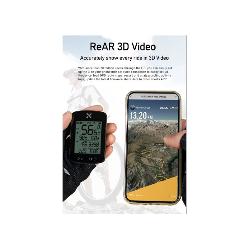 XOSS G+ G2 cykeldator GPS-generation med trådlös hastighetsmätare anpassad skärm för bättre cykelprestation