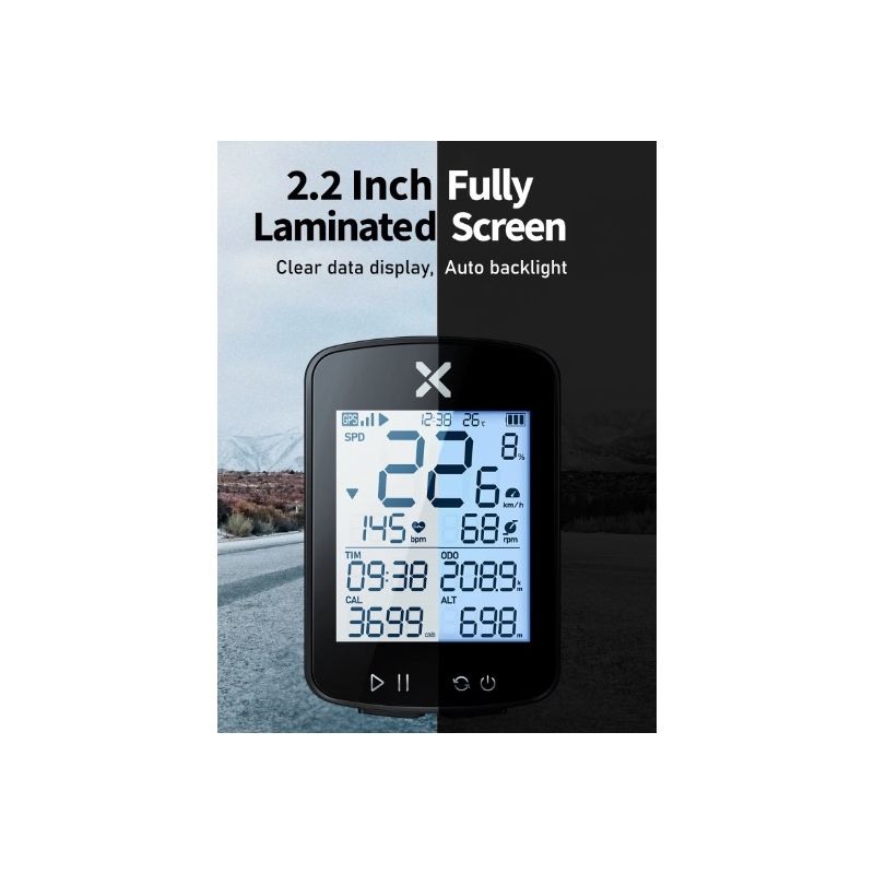 XOSS G+ G2 cykeldator GPS-generation med trådlös hastighetsmätare anpassad skärm för bättre cykelprestation