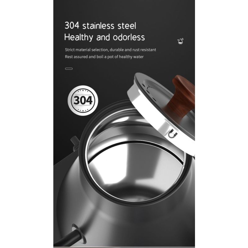 Elektrisk Svanhalsvattenkokare med Realtidstemperaturkontroll Elegant Design Perfekt för Te och Kaffe Bryggning