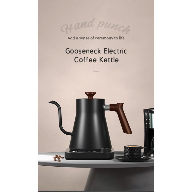Elektrisk Svanhalsvattenkokare med Realtidstemperaturkontroll Elegant Design Perfekt för Te och Kaffe Bryggning