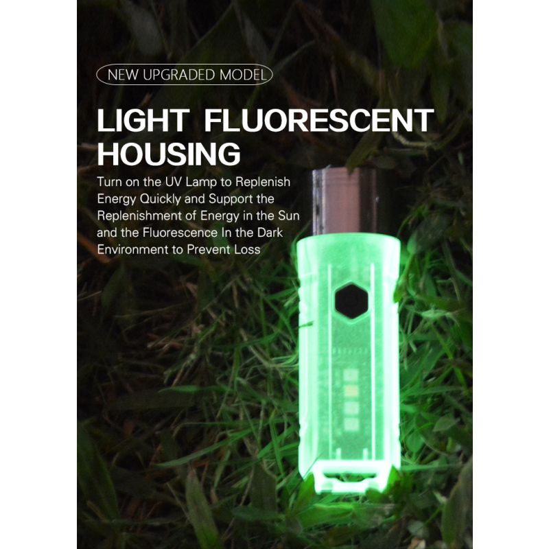 GT13 TIKI Mini Nyckelringslampa USB-uppladdningsbar kompakt 1000 lumen Bärbart Ljus för Äventyrsutrustning