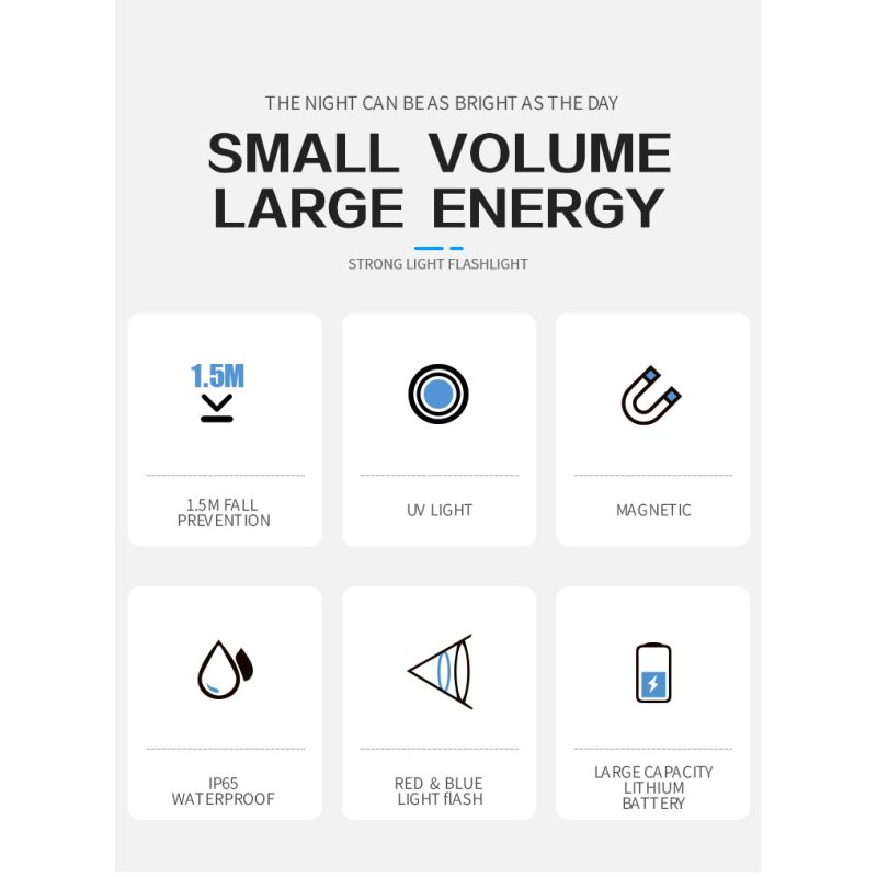 GT13 TIKI Mini Nyckelringslampa USB-uppladdningsbar kompakt 1000 lumen Bärbart Ljus för Äventyrsutrustning