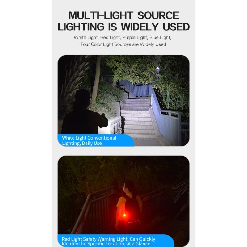 GT13 TIKI Mini Nyckelringslampa USB-uppladdningsbar kompakt 1000 lumen Bärbart Ljus för Äventyrsutrustning