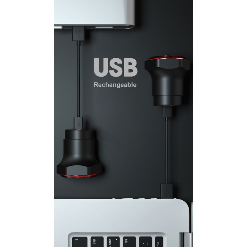 Upptäck intelligent cykelbakljus med auto induktionsbroms och USB-laddning för säker och bekväm pendling