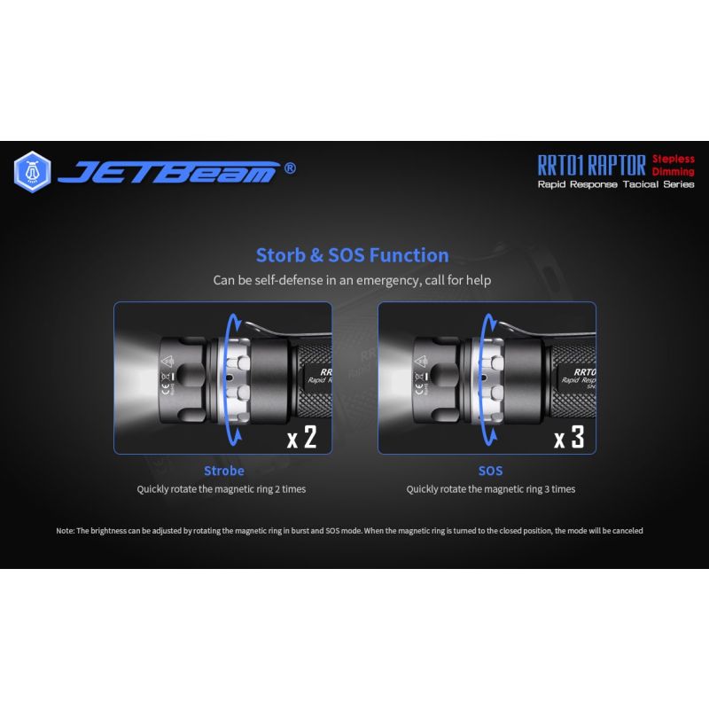JETBeam JET-RRT01 XP-L LED EDC Ficklampa med 950 Lumen och Lång Batteritid Perfekt för Utomhusbelysning