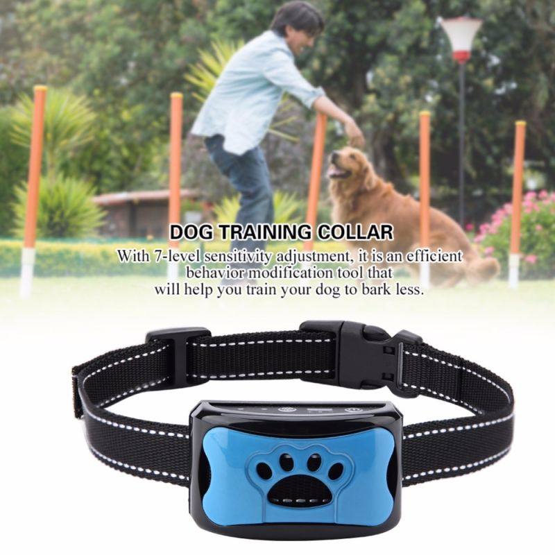Pet Dog Anti Barking Device USB laddbar Ultraljud Hundträningshalsband Effektiv Hundträningstillbehör