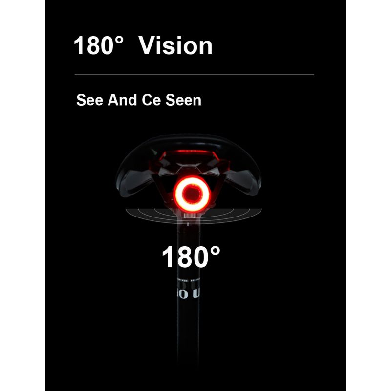 Upptäck intelligent cykelbakljus med auto induktionsbroms och USB-laddning för säker och bekväm pendling