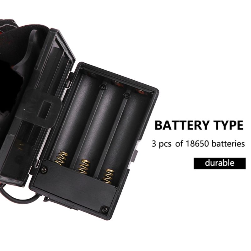 XHP70 LED-strålkastare 8000 lumen USB-uppladdningsbart ljus IPX5 vattentät med justerbara lägen för camping