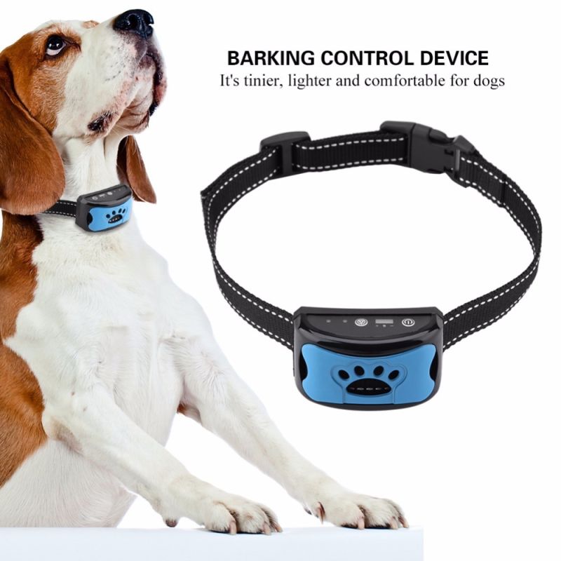 Pet Dog Anti Barking Device USB laddbar Ultraljud Hundträningshalsband Effektiv Hundträningstillbehör