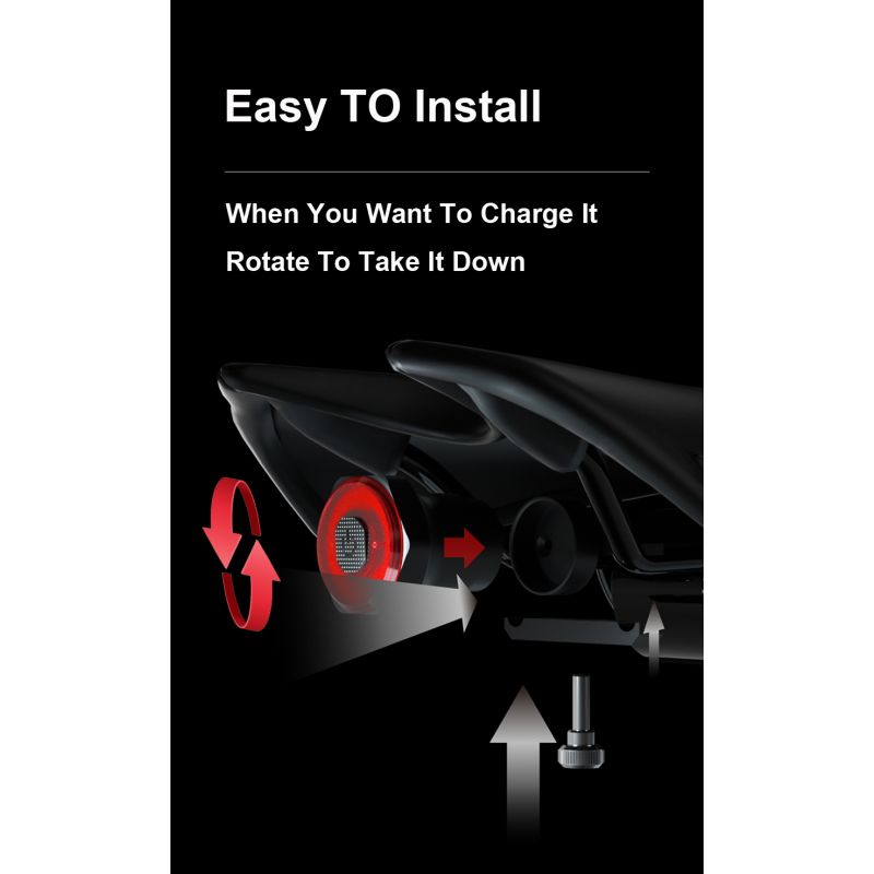 Upptäck intelligent cykelbakljus med auto induktionsbroms och USB-laddning för säker och bekväm pendling