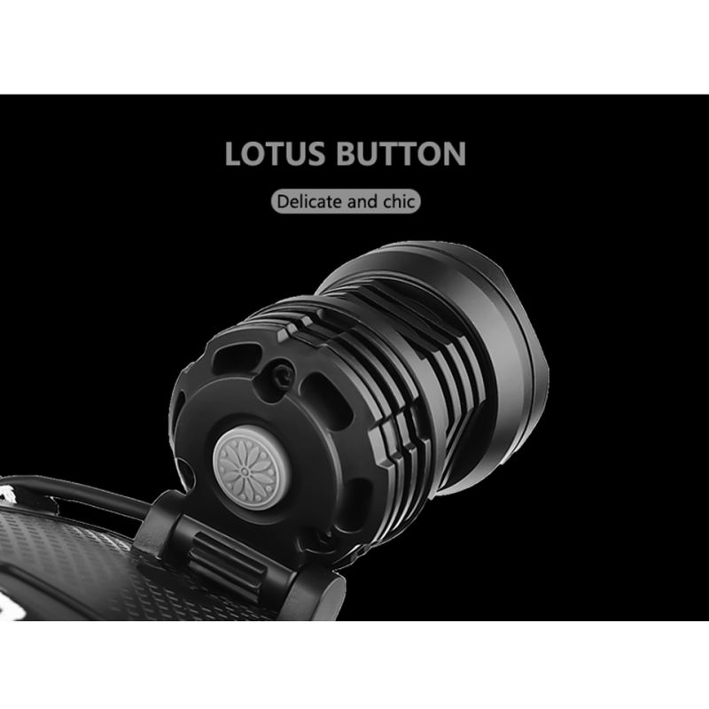 XHP70 LED-strålkastare 8000 lumen USB-uppladdningsbart ljus IPX5 vattentät med justerbara lägen för camping