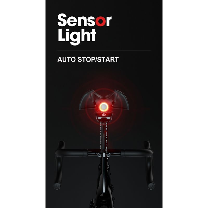 Upptäck intelligent cykelbakljus med auto induktionsbroms och USB-laddning för säker och bekväm pendling