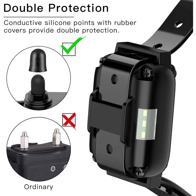 800m Elektrisk Hundträningshalsband Vattentät Hundhalsband med Hund Fjärrkontroll Justerbara Träningsnivåer