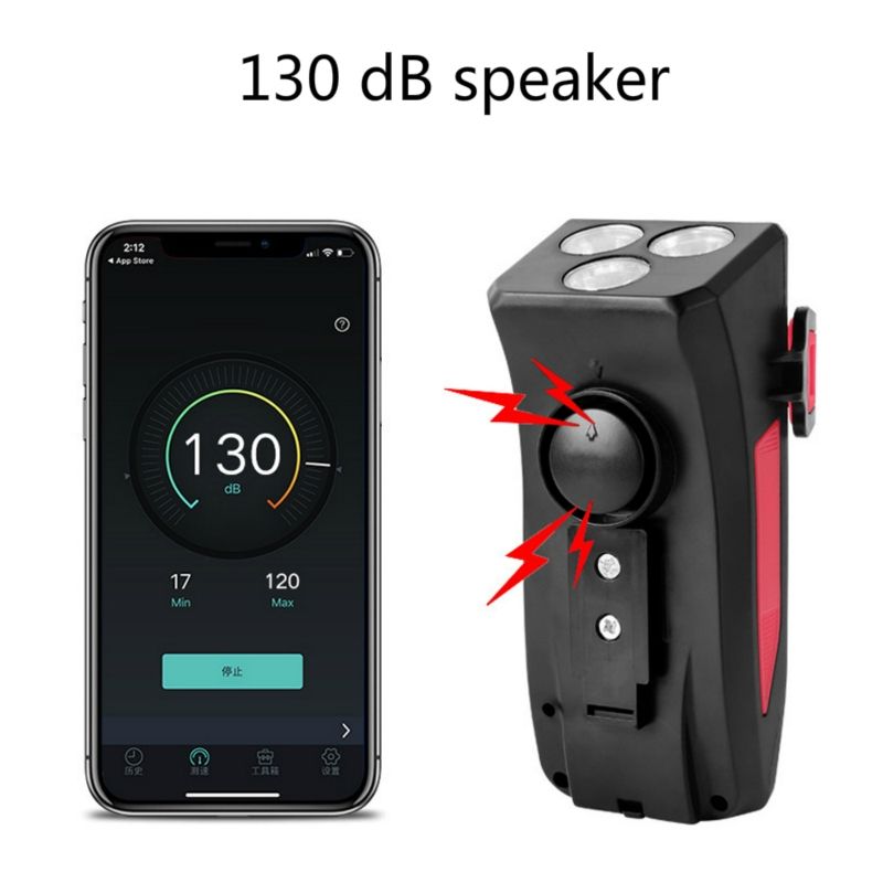 Upptäck multifunktionellt cykelljus 4 i 1 med 800 lumen cykelframljus cykelhorn och telefonhållare för säker cykling