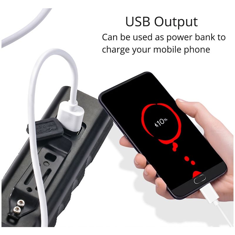 TK5 cykel framljus 5X T6 LED 5000 lumen USB uppladdningsbar strålkastare för cykelsäkerhet i mörker