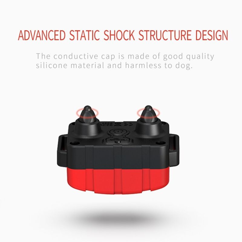 Hundträningshalsband Uppladdningsbart Vattentät Elektronisk Med Fjärr Vibration och Chock för Effektiv Träning