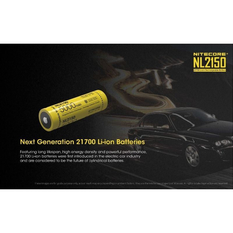 Nitecore NL2150 5000mAh 3.6V Li-ion uppladdningsbart batteri hög kapacitet kompakt design tekniska entusiaster