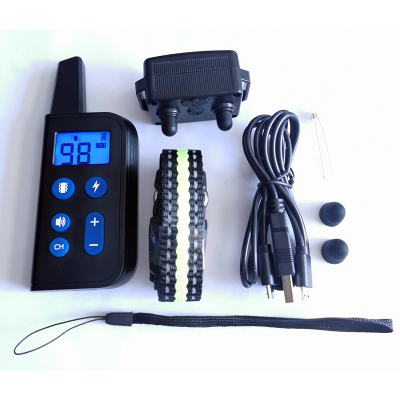 2020 Ny Elektrisk Hundträningshalsband 1000m Räckvidd Vattentät LCD-skärm Justerbara Stimulansnivåer