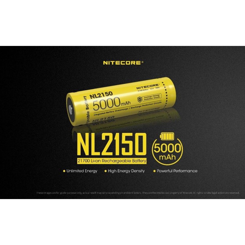 Nitecore NL2150 5000mAh 3.6V Li-ion uppladdningsbart batteri hög kapacitet kompakt design tekniska entusiaster