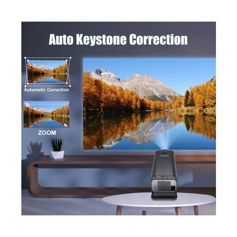 HY320 Projektor Android 11 Dual Wifi6 Portabel med 390 ANSI Lumen för Utomhusbio och Hemunderhållning