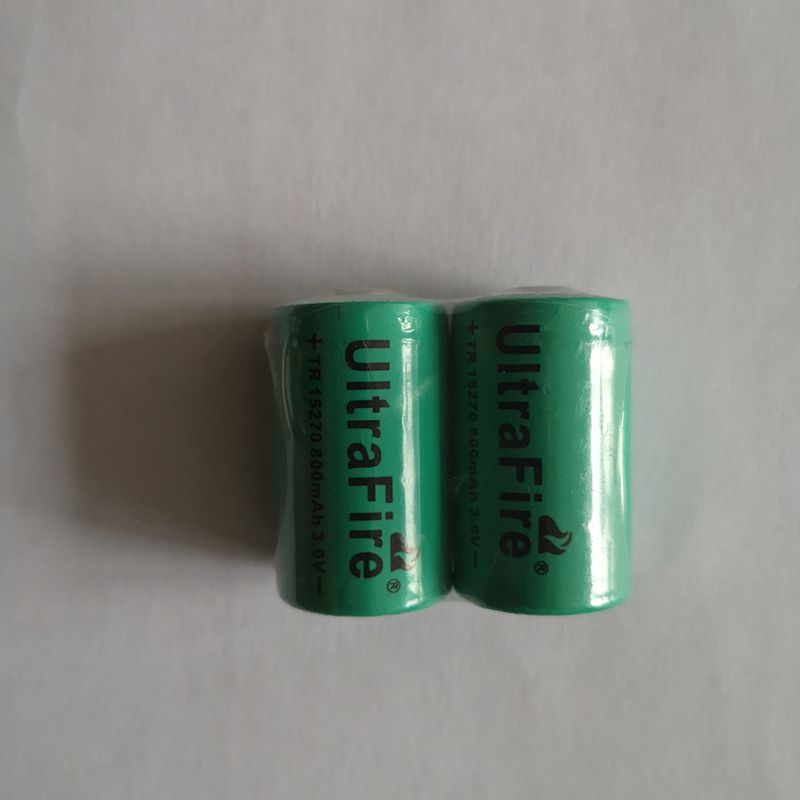 Ultrafire TR 15270 800mAh 3.0V Miljövänligt Uppladdningsbart Batteri för Ficklampor och Laserpekare