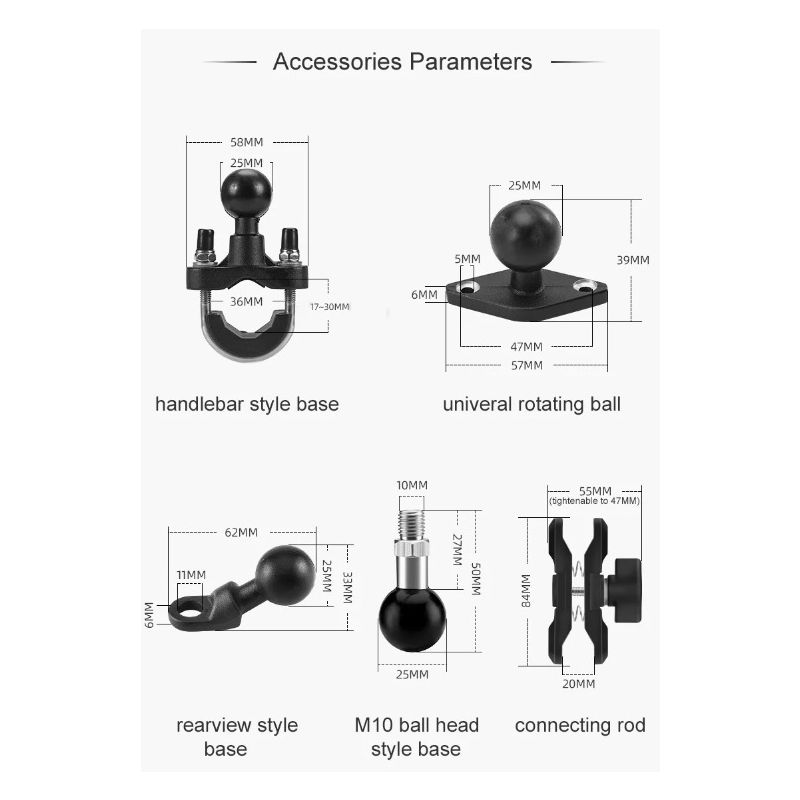 ROCKBROS telefonhållare för motorcykel justerbar roterbar aluminium cykeltelefonhållare med silikonstötdämpning