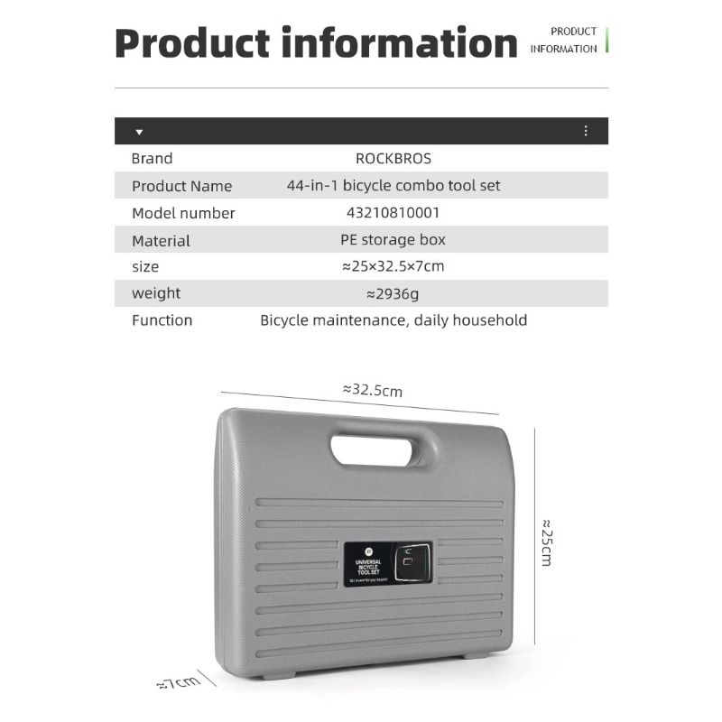 ROCKBROS cykelreparationsset hållbara kolstålsverktyg för seriösa cyklister och vardagliga cykelreparationer