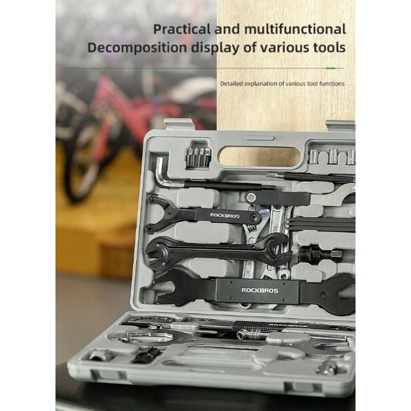 ROCKBROS cykelreparationsset hållbara kolstålsverktyg för seriösa cyklister och vardagliga cykelreparationer