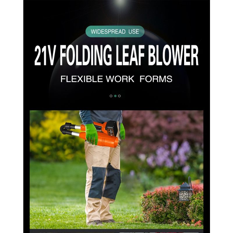 Handhållen Lövblåsare & Trädgårdsfläkt – Vikbar, Trådlös med Litiumbatteri för effektiv rengöring
