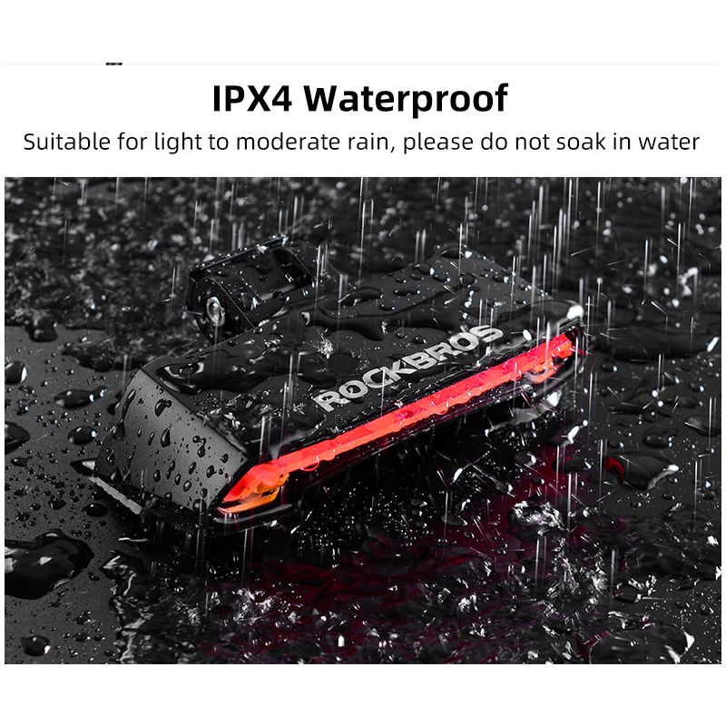 ROCKBROS LKWD-R1 cykelbakljus med smart USB LED och trådlös fjärrkontroll för ökad cykelsäkerhet MTB stadscykling