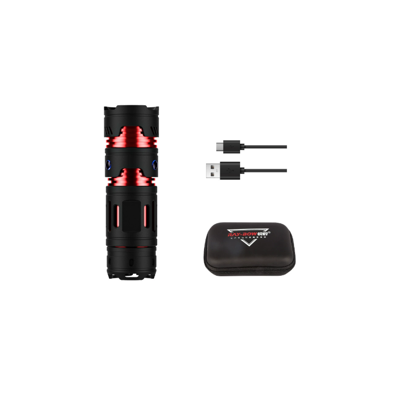 Mini ficklampa EDC USB uppladdningsbar | Portabel nyckelring ficklampa XPE360 LED för camping