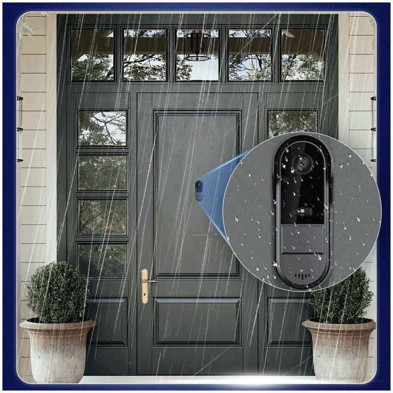 Dörrklocka Kameror Trådlös Bildskärm 170° Synvinkel Tvåvägsljud Hållbar Nattseende Abonnemangsfri Säkerhet