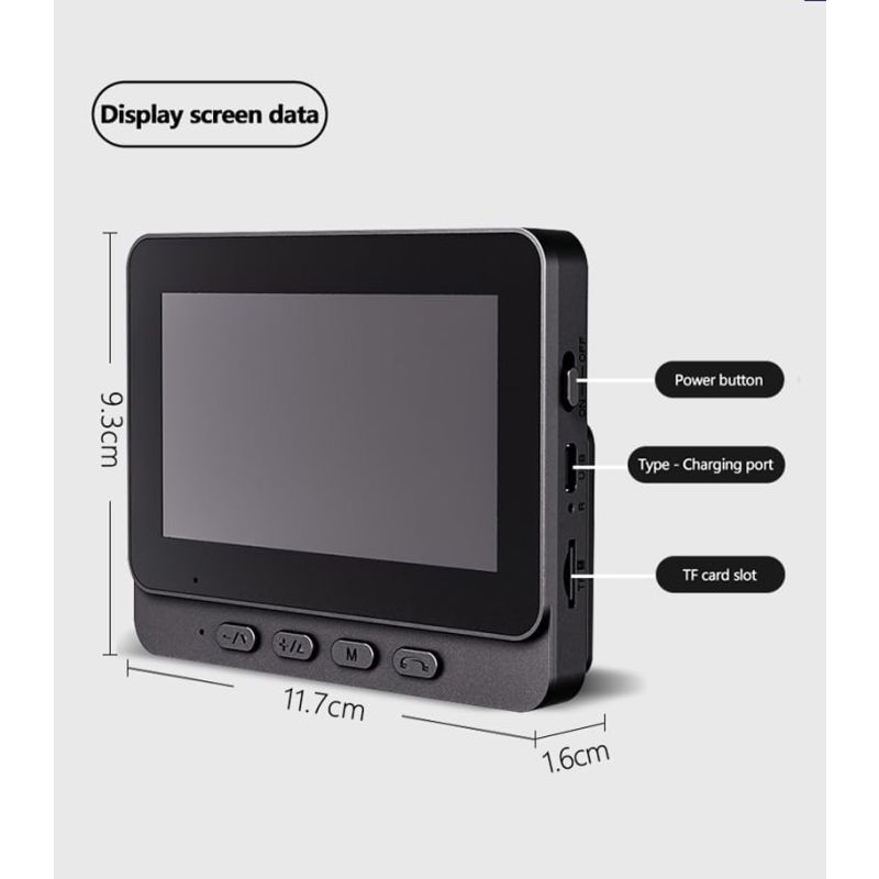 Dörrklocka Kameror Trådlös Bildskärm 170° Synvinkel Tvåvägsljud Hållbar Nattseende Abonnemangsfri Säkerhet