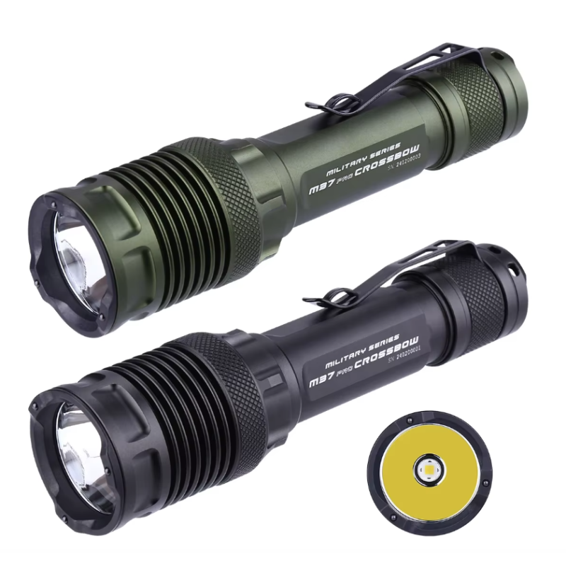 JETBEAM M37 PRO Taktisk Ficklampa 3700lm Militär Polisficklampa med 21700 Batteri, 340m Räckvidd, IPX8