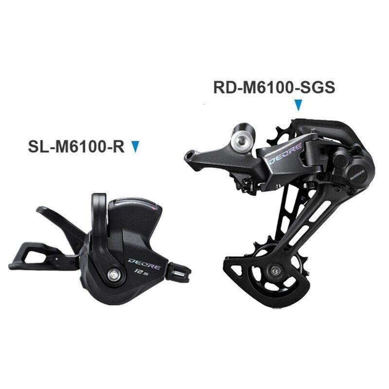 SHIMANO DEORE M6100 12-växlad grupper för terrängcykling Rapidfire Plus växling och RD M6100 SGS bakväxel