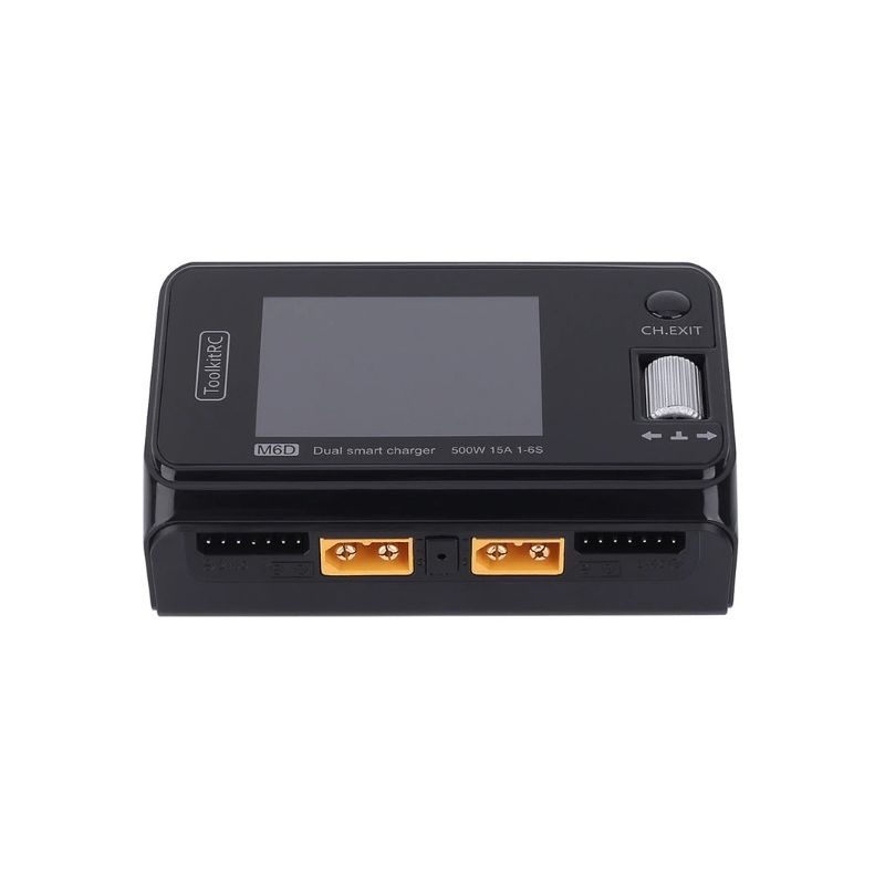 ToolkitRC M6D 500W 15A Dubbelkanal MINI Smart RC Laddare för LiPo LiHV Hög Effekt Snabb Laddning