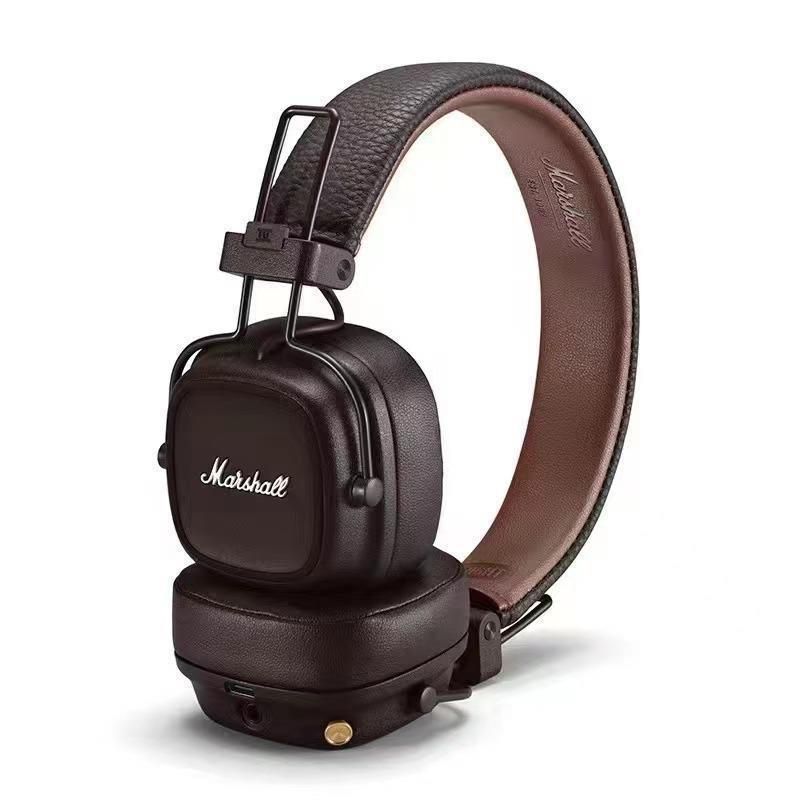 Marshall Major IV trådlösa Bluetooth-hörlurar med signaturljud och trådlös laddning för musikentusiaster