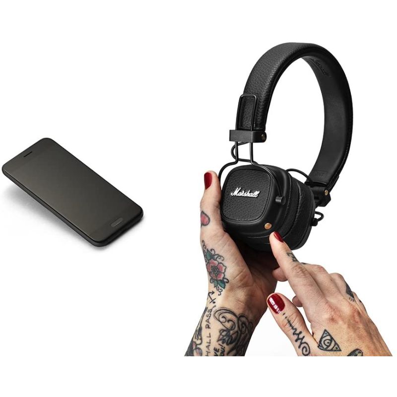 MARSHALL Major III Trådlösa Bluetooth-hörlurar med djup bas Vikbara för Musikälskare och aktiv livsstil