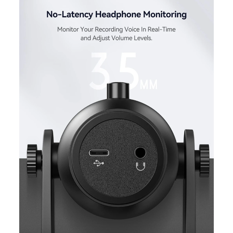 MU900PRO RGB USB-mikrofon för innehållsskapare med kardioid upptagningsmönster och anpassningsbara ljuseffekter