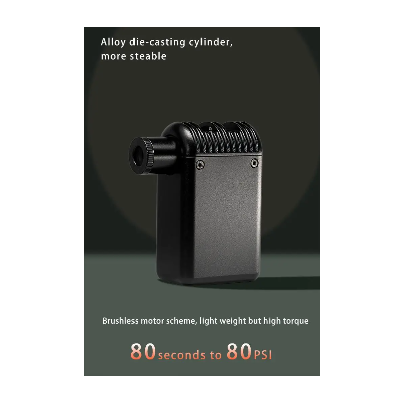 A2 Mini Elektrisk Luftpump lättviktig bärbar cykel inflator MTB pump kompatibel med Presta Schrader ventiler