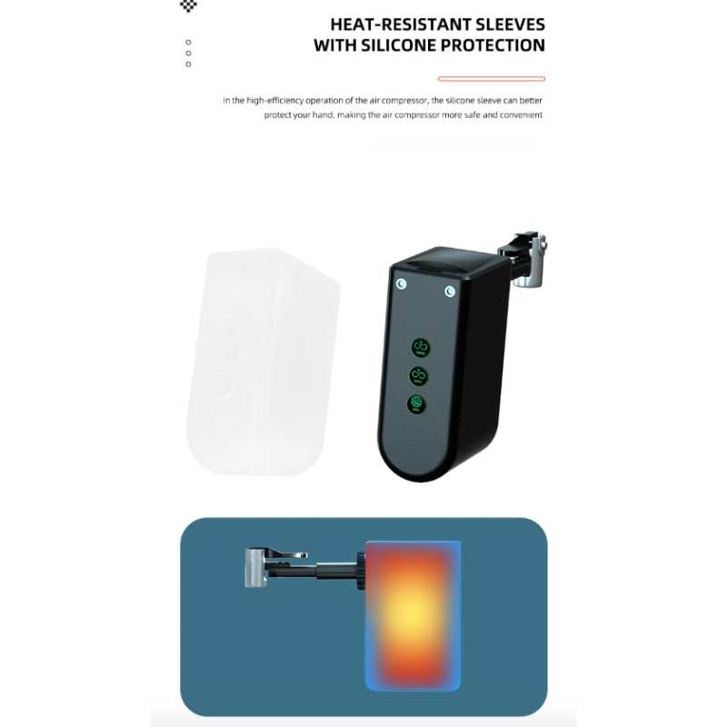 Mini cykelpump bärbar elektrisk luftpump med högprecisionstrycksensor och elegant design för cyklister