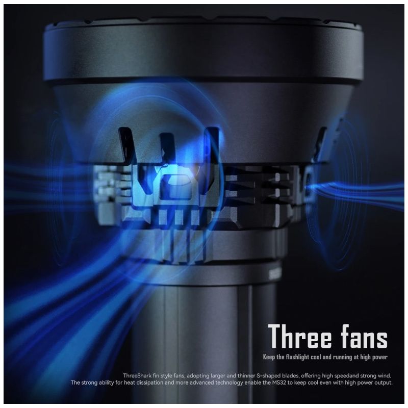 IMALENT MS32 LED ficklampa 200000 lumen hög effekt för äventyr nattsynlighet och robust utomhusbelysning