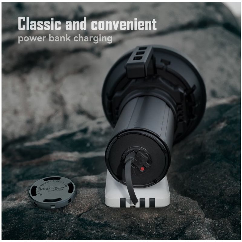 IMALENT MS32 LED ficklampa 200000 lumen hög effekt för äventyr nattsynlighet och robust utomhusbelysning