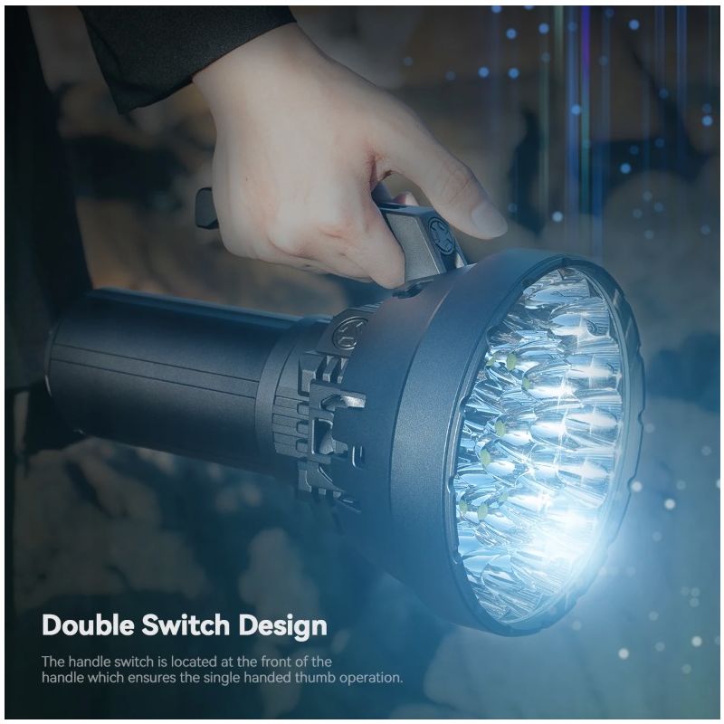 IMALENT MS32 LED ficklampa 200000 lumen hög effekt för äventyr nattsynlighet och robust utomhusbelysning