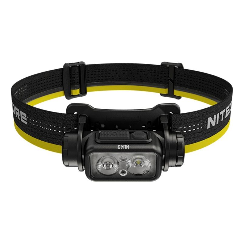 NITECORE NU43 uppladdningsbar pannlampa 1400 lumen lång batteritid perfekt för vandring utomhuscamping fiske