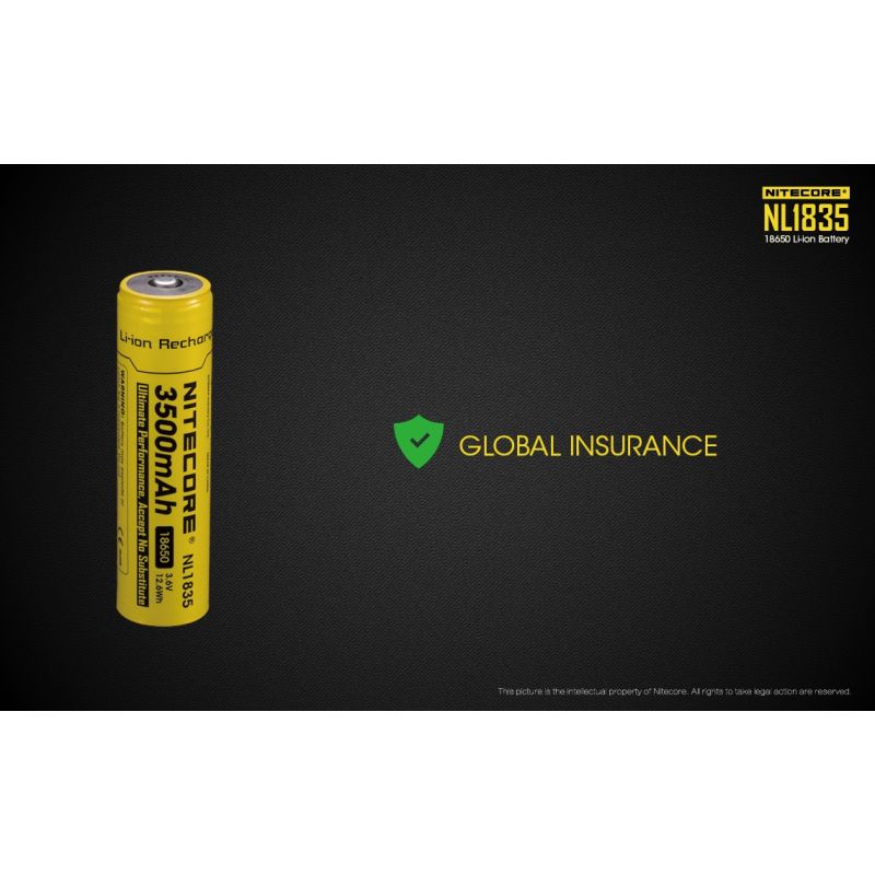 Nitecore 18650 NL1835 3500mAh Li-ion Batteri Hög Kapacitet Långvarig Tillförlitlig Prestanda Ficklampsbatteri