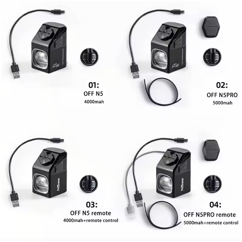 OFF-N5 LED-cykellampa 1000 lumen | USB-laddning | Robust cykelbelysning för MTB & racercykel