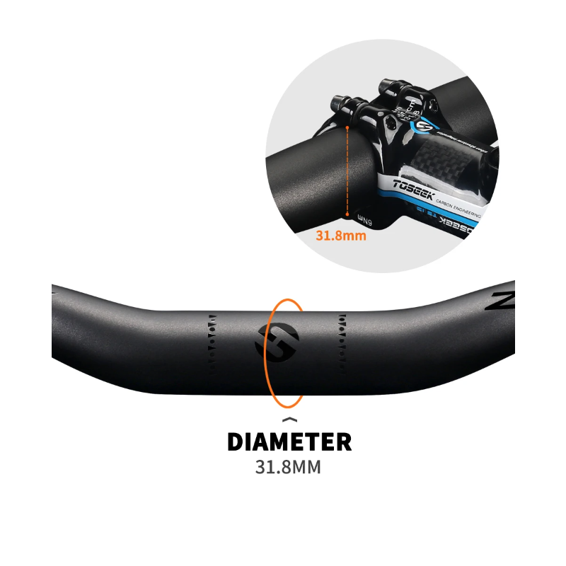 TOSEEK ZF-ONE MTB cykelstyre lättvikt full kolfiber 31,8mm breddalternativ 580mm-760mm mountainbike-tillbehör