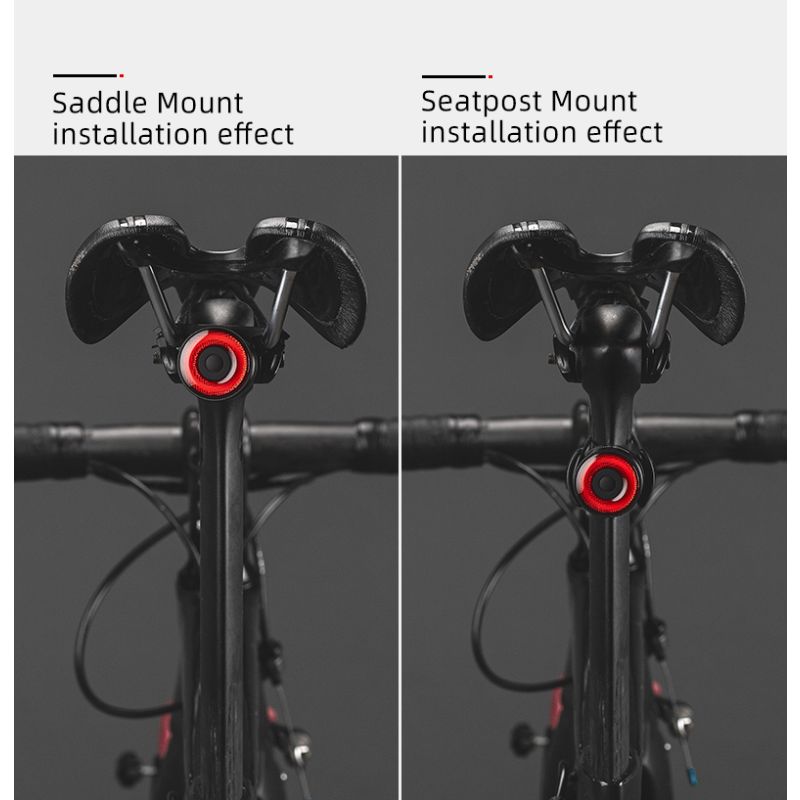ROCKBROS Q3 cykelbakljus med smart bromssensor för nattcykling vattentät synlighet MTB landsvägssäkerhet