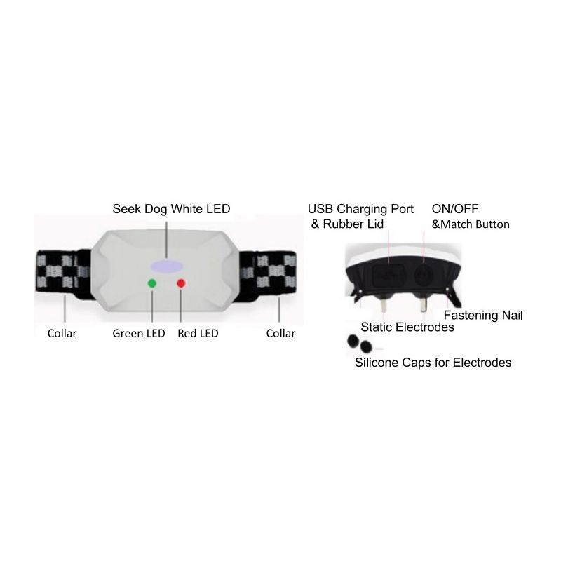 Laddningsbar vattentät hundträningskrage fjärrkontroll och pipvibration chocklägen effektiv för alla raser